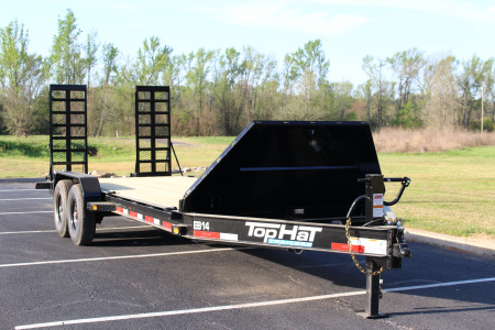 New 2026 Top Hat 83X20 EB14 W/ 5' STAND UP EXPANDED METAL RAMPS Equipment Trailer