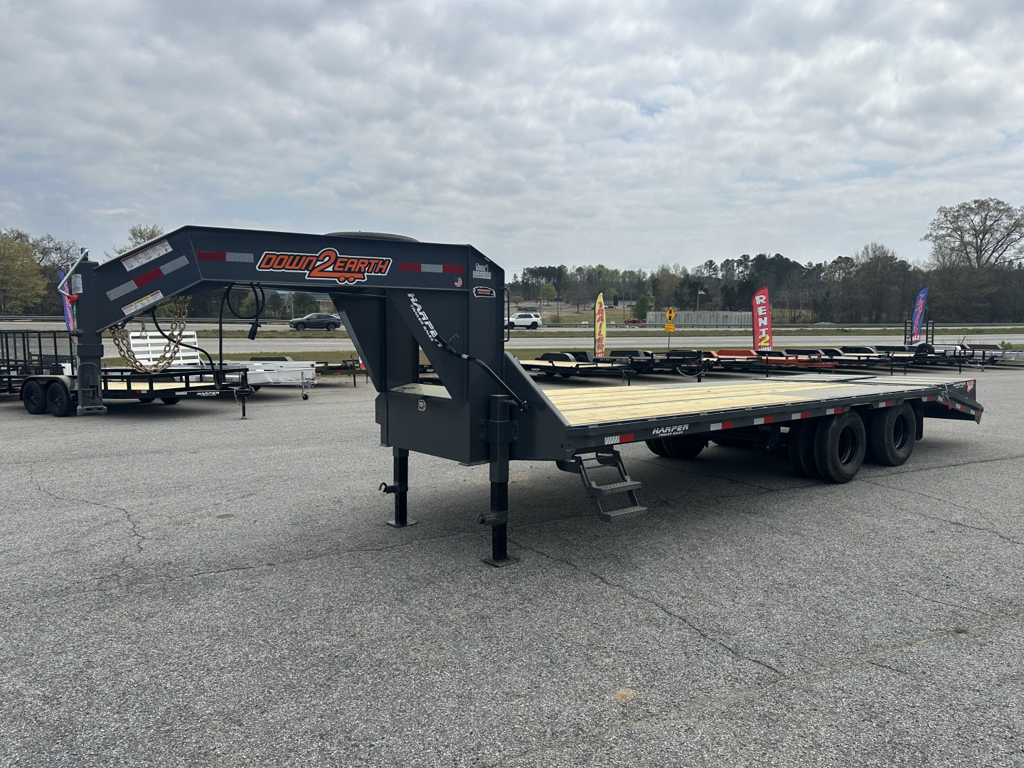 New 2026 DOWN 2 EARTH GOOSENECK 25' 22K DUAL TANDEM EQUIPMENT HAULER
