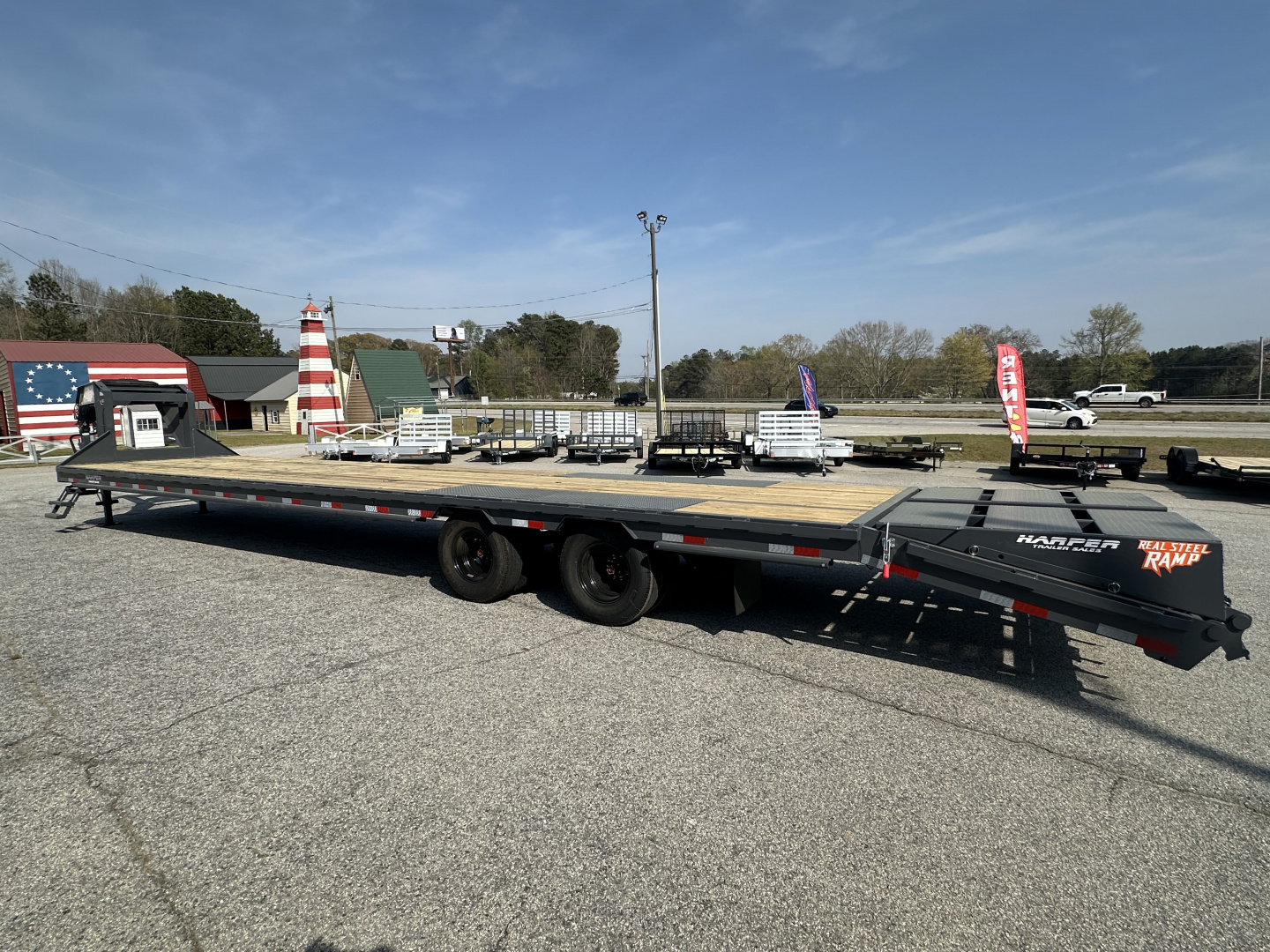 New 2026 DOWN 2 EARTH GOOSENECK 40' 25K DUAL TANDEM EQUIPMENT HAULER WITH WINCH RAIL