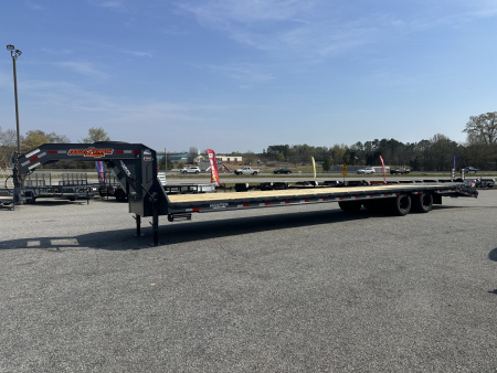 New 2026 DOWN 2 EARTH GOOSENECK 40' 25K DUAL TANDEM EQUIPMENT HAULER WITH WINCH RAIL