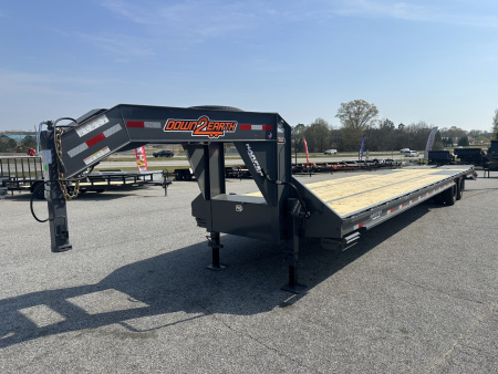 New 2026 DOWN 2 EARTH GOOSENECK 40' 25K DUAL TANDEM EQUIPMENT HAULER WITH WINCH RAIL