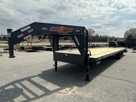 New 2026 DOWN 2 EARTH GOOSENECK 30' 16K SINGLE WHEEL EQUIPMENT HAULER
