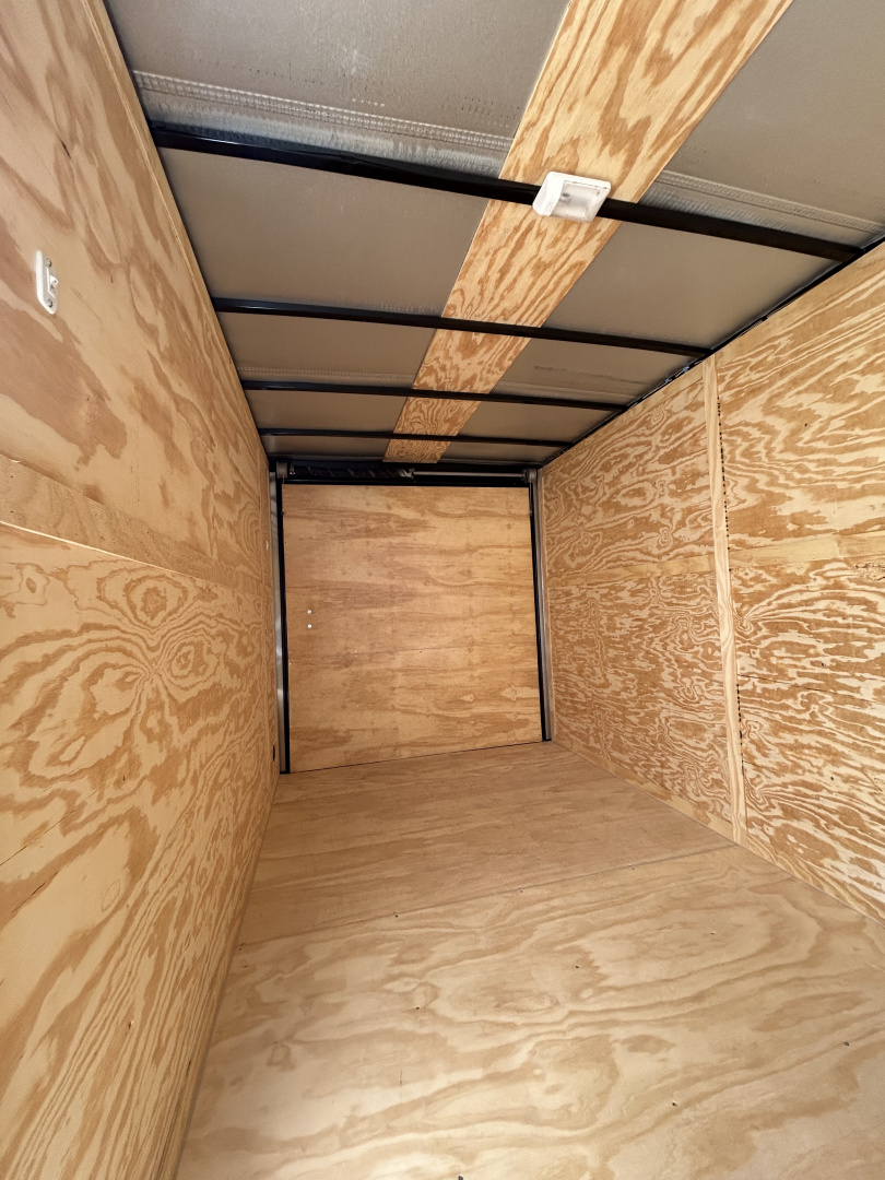 New 2026 Family Trailer 7x14 Tandem Axles Cargo / Enclosed Trailer- Screwless Exterior- Blackout Pkg- Rear Spoiler