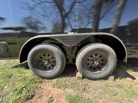 New 2026 Family Trailer 7x14 Tandem Axles Cargo / Enclosed Trailer- Screwless Exterior- Blackout Pkg- Rear Spoiler