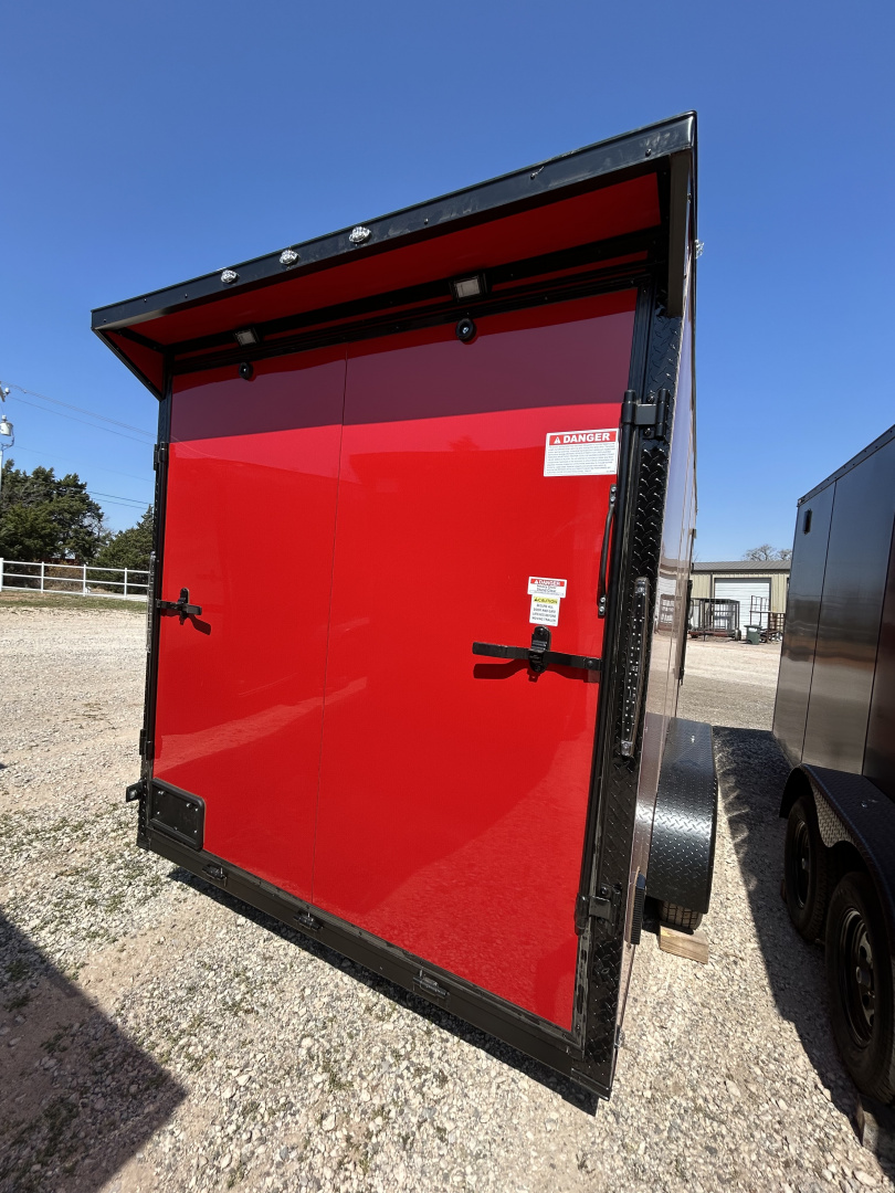 New 2026 Family Trailer 7x16 Tandem Axle Cargo / Enclosed Trailer - Screwless - Blackout Pkg - Rear Spoiler