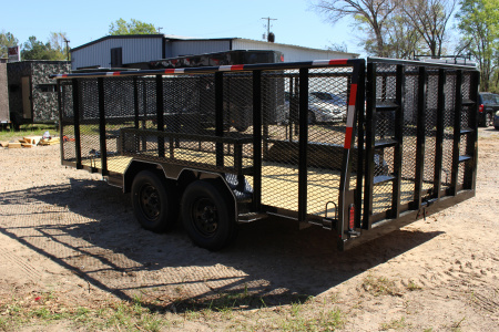 New 2026 Triple R 83X14 LANDSCAPE LOADED EXPANDED METAL Utility Trailer