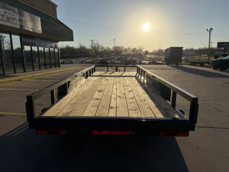New #152395 2026 LAMAR U6 20 X 83 TANDEM AXLE HEAVY DUTY SQUARE TUBE TOP 14K UTILITY W/ SLIDE IN RAMPS