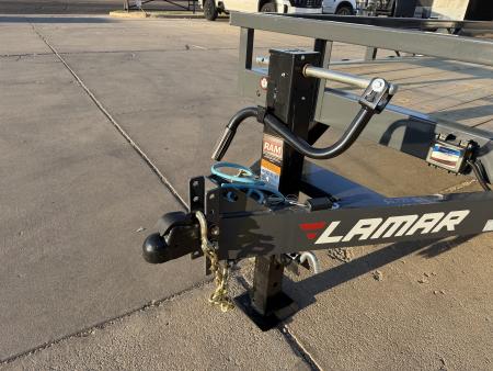New #152395 2026 LAMAR U6 20 X 83 TANDEM AXLE HEAVY DUTY SQUARE TUBE TOP 14K UTILITY W/ SLIDE IN RAMPS