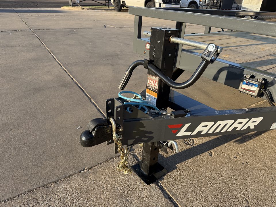 New #152393 2026 LAMAR U6 20 X 83 TANDEM AXLE HEAVY DUTY SQUARE TUBE TOP 14K UTILITY W/ SLIDE IN RAMPS