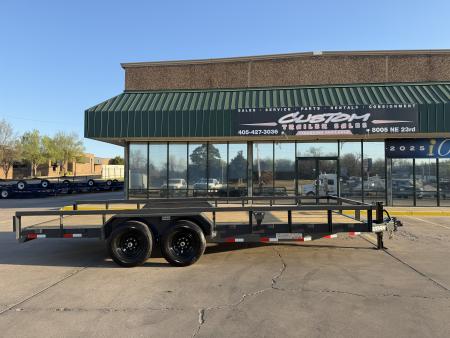 New #152393 2026 LAMAR U6 20 X 83 TANDEM AXLE HEAVY DUTY SQUARE TUBE TOP 14K UTILITY W/ SLIDE IN RAMPS