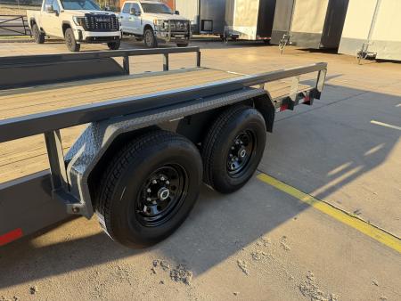 New #152393 2026 LAMAR U6 20 X 83 TANDEM AXLE HEAVY DUTY SQUARE TUBE TOP 14K UTILITY W/ SLIDE IN RAMPS