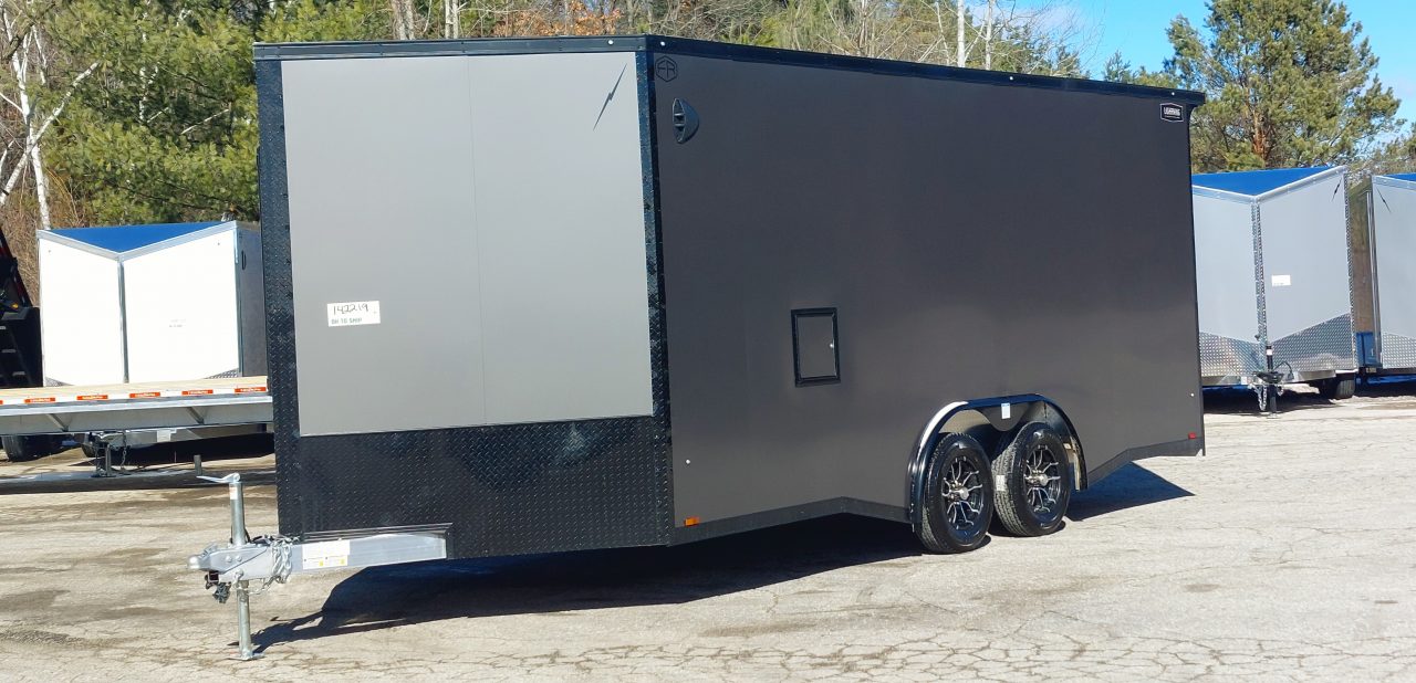 New 7.5 X 29' ENCLOSED SNOMOBILE 24' BOX + 5' V-NOSE 2026 LIGHTNING ALL ALUMINUM