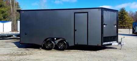 New 7.5 X 29' ENCLOSED SNOMOBILE 24' BOX + 5' V-NOSE 2026 LIGHTNING ALL ALUMINUM