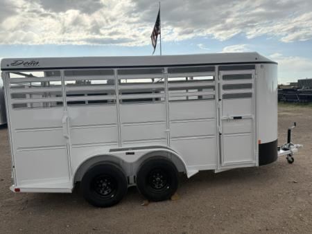 New 2026 Delta Trailers 500 ES 6x16' Stock / Stock Combo Trailer- white