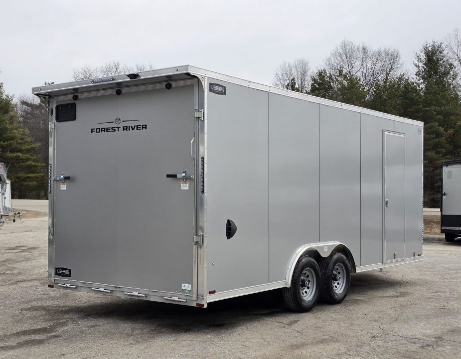 New 8' X 20' CAR HAULER ENCLOSED 2026 ALL ALUMINUM POLYCOR EXTERIOR 5200# AXLES ALSO AVAILABLE IN WHITE