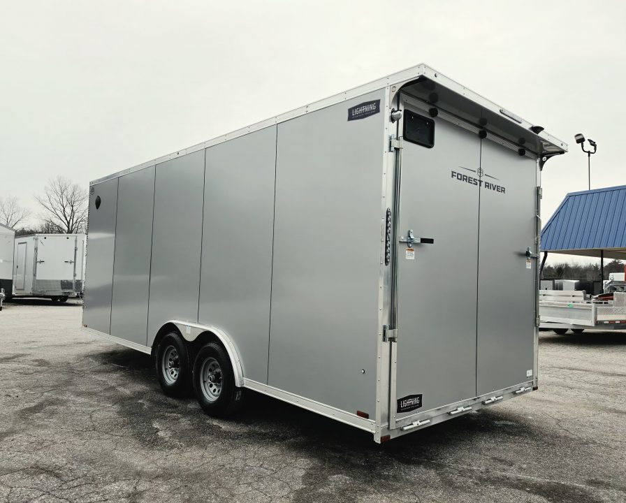 New 8' X 20' CAR HAULER ENCLOSED 2026 ALL ALUMINUM POLYCOR EXTERIOR 5200# AXLES ALSO AVAILABLE IN WHITE