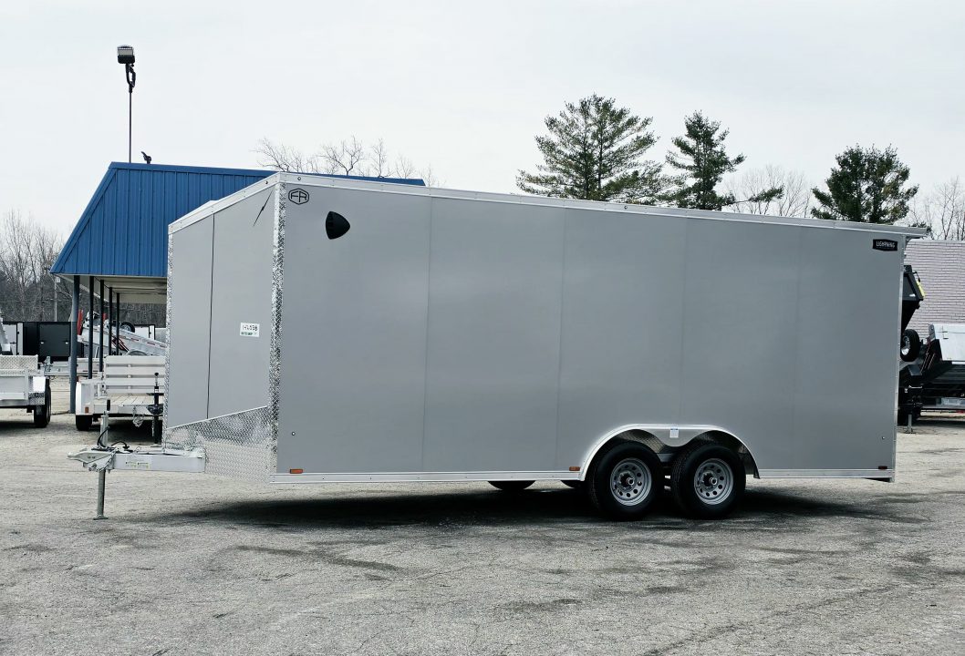 New 8' X 20' CAR HAULER ENCLOSED 2026 ALL ALUMINUM POLYCOR EXTERIOR 5200# AXLES ALSO AVAILABLE IN WHITE