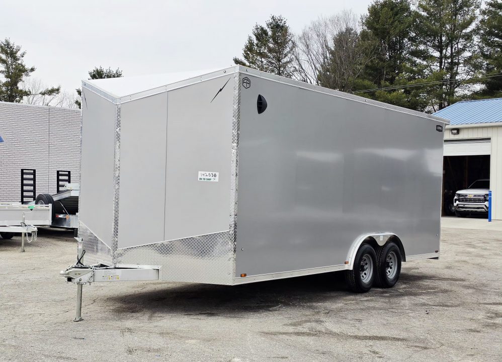 New 8' X 20' CAR HAULER ENCLOSED 2026 ALL ALUMINUM POLYCOR EXTERIOR 5200# AXLES ALSO AVAILABLE IN WHITE
