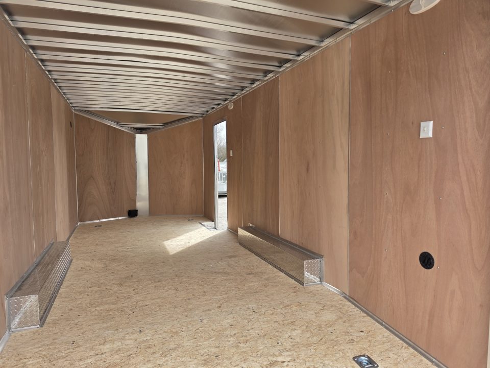 New 8' X 20' CAR HAULER ENCLOSED 2026 ALL ALUMINUM POLYCOR EXTERIOR 5200# AXLES ALSO AVAILABLE IN WHITE