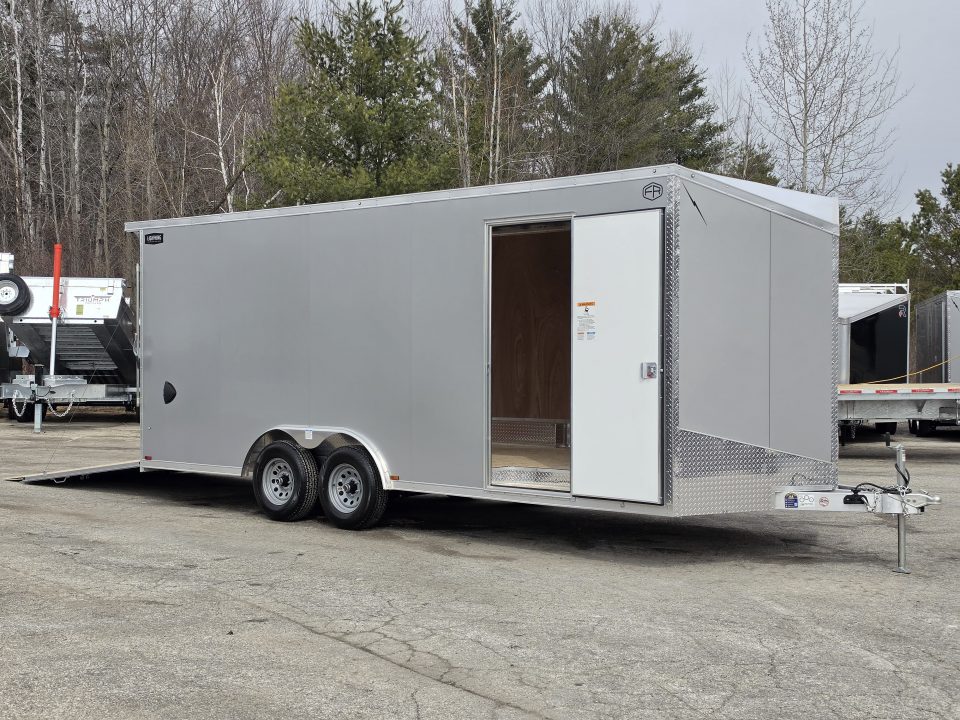New 8' X 20' CAR HAULER ENCLOSED 2026 ALL ALUMINUM POLYCOR EXTERIOR 5200# AXLES ALSO AVAILABLE IN WHITE