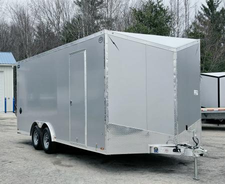 New 8' X 20' CAR HAULER ENCLOSED 2026 ALL ALUMINUM POLYCOR EXTERIOR 5200# AXLES ALSO AVAILABLE IN WHITE