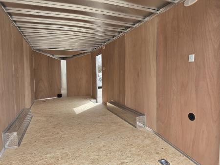 New 8' X 20' CAR HAULER ENCLOSED 2026 ALL ALUMINUM POLYCOR EXTERIOR 5200# AXLES ALSO AVAILABLE IN WHITE