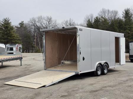 New 8' X 20' CAR HAULER ENCLOSED 2026 ALL ALUMINUM POLYCOR EXTERIOR 5200# AXLES ALSO AVAILABLE IN WHITE