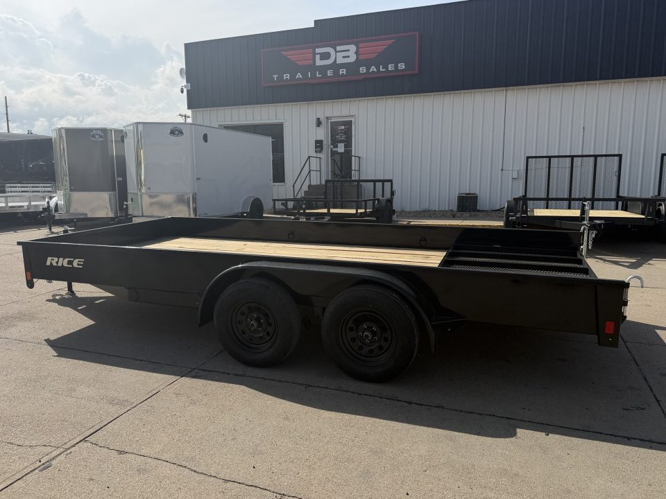 New 2026 Rice Trailers 82X16 TA STEALTH Solid Side Utility Trailer