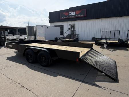 New 2026 Rice Trailers 82X16 TA STEALTH Solid Side Utility Trailer