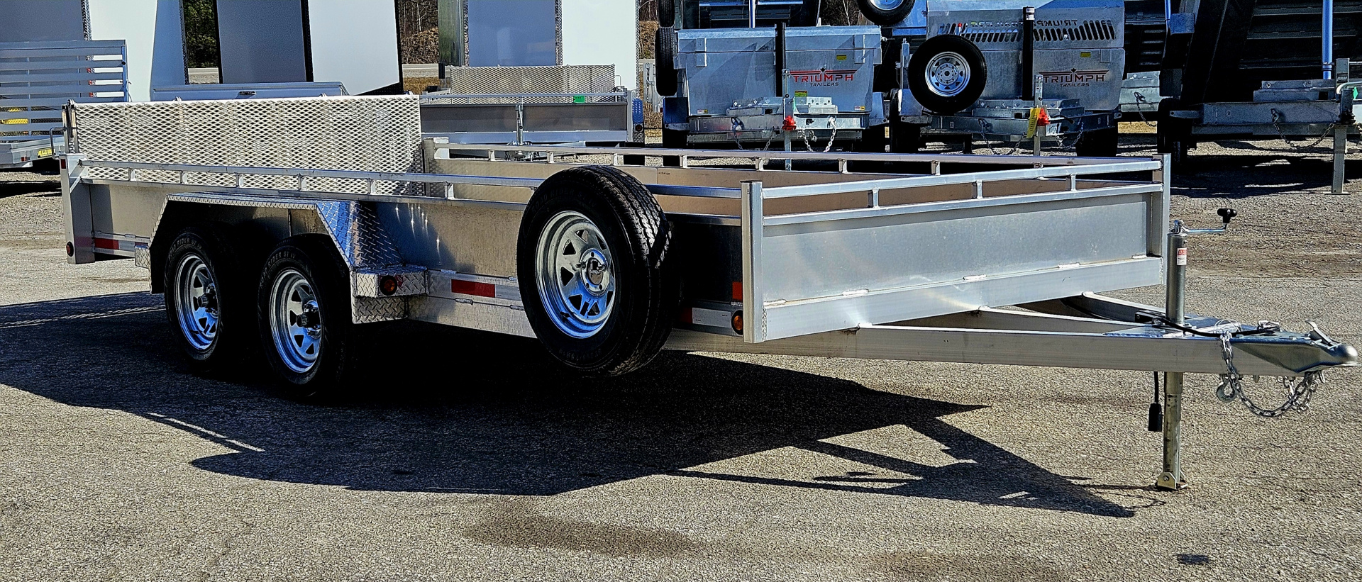 New 80 X 16 ALUMINUM BI-FOLD REAR GATE UTILITY TANDEM 3500# AXLES TRIUMPH 2026