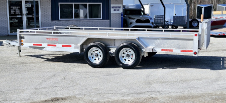 New 80 X 16 ALUMINUM BI-FOLD REAR GATE UTILITY TANDEM 3500# AXLES TRIUMPH 2026