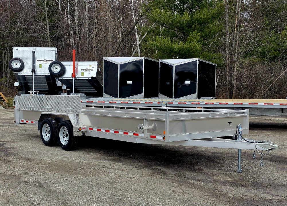 New 80" X 20' ALUMINUM TANDEM 3500# AXLES UTILITY TRAILER BI-FOLD GATE 2026 TRIUMPH