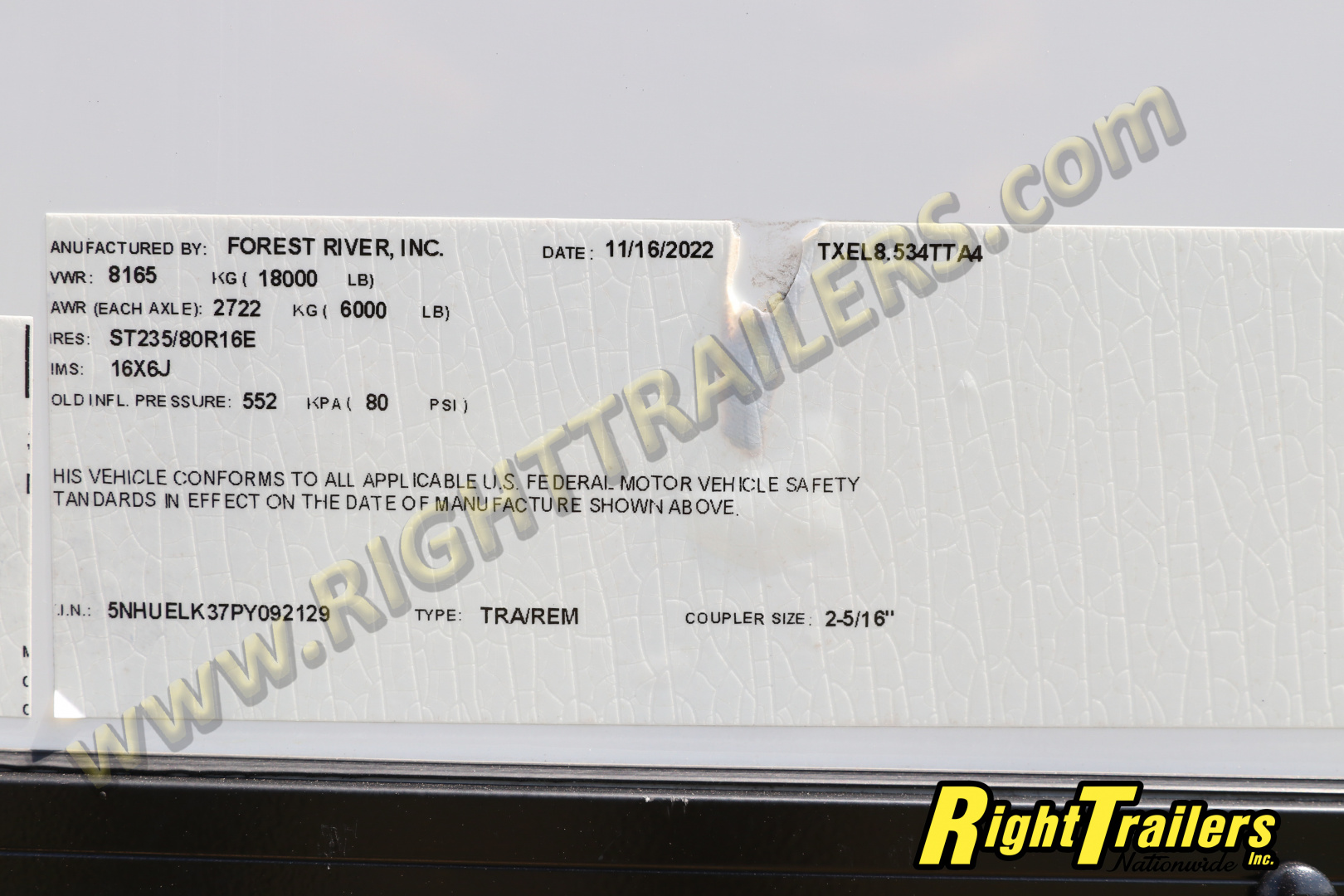 Used 2023 8.5x34 Cargo Mate Race Trailer