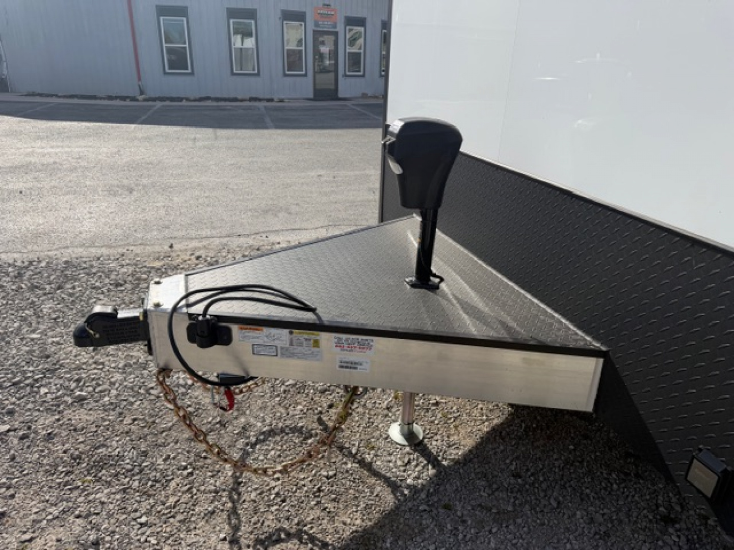 New In-Tech Lite 8.5x32 Race Trailer-18K - White W/ Black Trim RS Cabinet, Winch & WW Cabinet