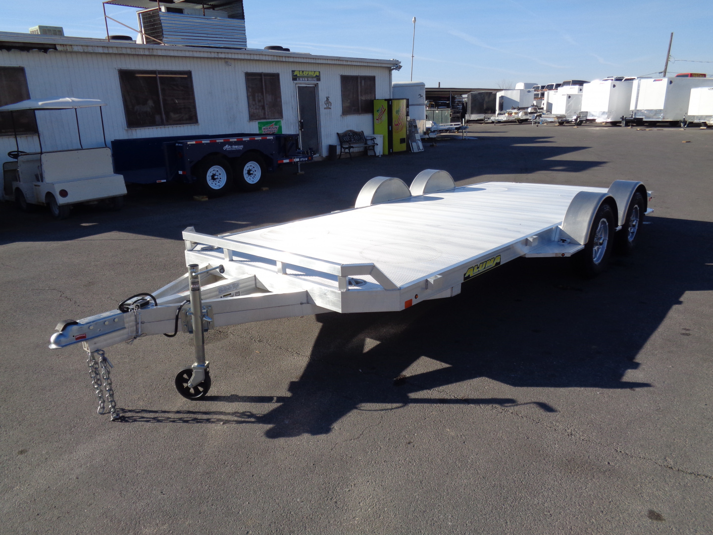 New 2027 Aluma * 8218 DT * 18Ft Tandem Axle 7k Aluminum Car Hauler w/ Spread Axles