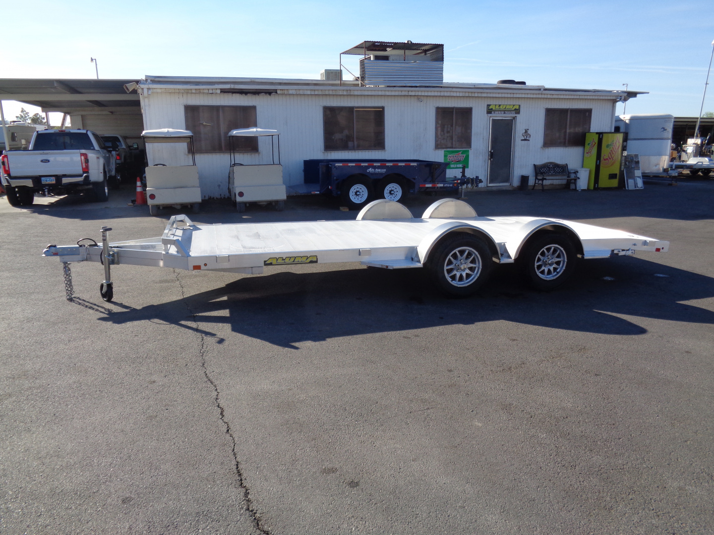 New 2027 Aluma * 8218 DT * 18Ft Tandem Axle 7k Aluminum Car Hauler w/ Spread Axles