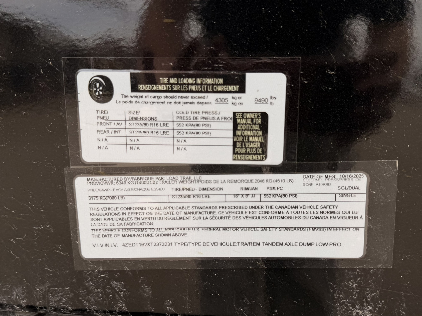 New 2026 Load Trail 7-16 Dump 7K Axles