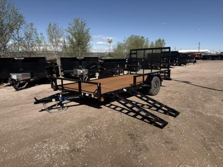 New 2026 Load Trail 7-14 Ramp Gate Utility W/ ATV Ramps 3K GVWR