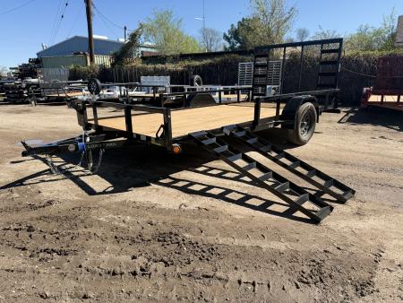 New 2026 Load Trail 7-14 Ramp Gate Utility W/ ATV Ramps 3K GVWR