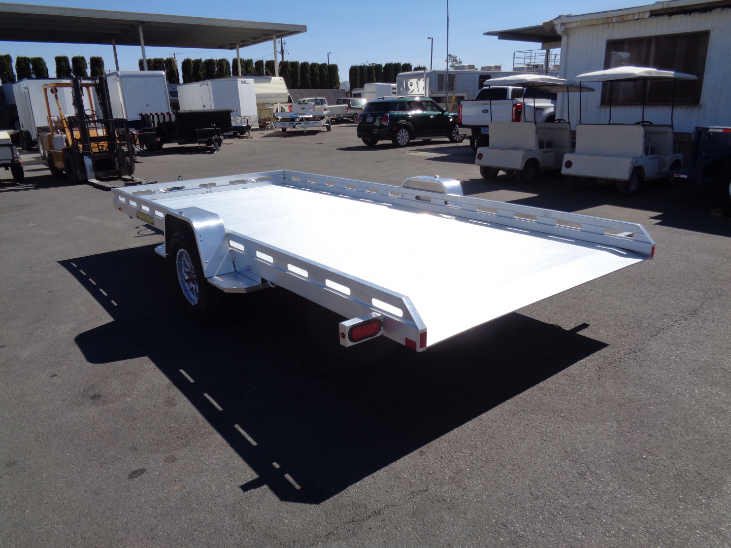 New 2027 Aluma * 8015S TILT * 15Ft Single Axle Tilt Aluminum ATV Trailer