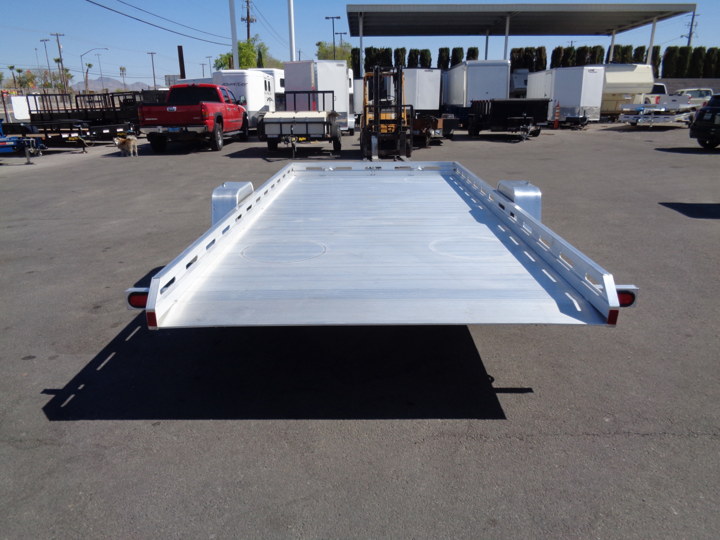 New 2027 Aluma * 8015S TILT * 15Ft Single Axle Tilt Aluminum ATV Trailer