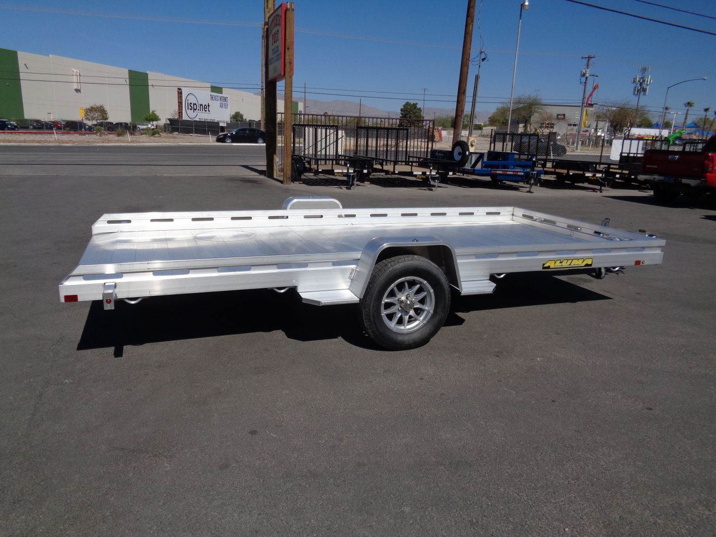 New 2027 Aluma * 8015S TILT * 15Ft Single Axle Tilt Aluminum ATV Trailer