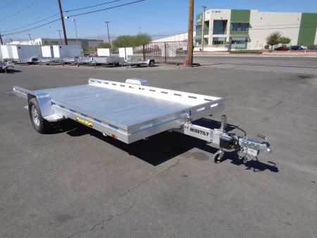 New 2027 Aluma * 8015S TILT * 15Ft Single Axle Tilt Aluminum ATV Trailer