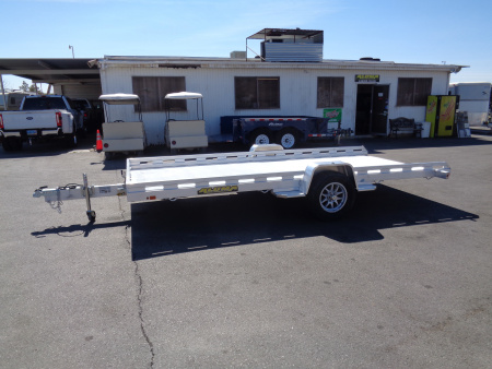 New 2027 Aluma * 8015S TILT * 15Ft Single Axle Tilt Aluminum ATV Trailer