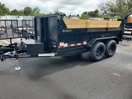 New 2026 Bandit 6X12 TANDEM AXLE 13200 LB GVWR HD DUMP TRAILER WITH RAMPS, TARP, TELESCOPIC CYLINDER, CHARGE PORT, STORAGE TRAY, BARN DOOR/SPREADER GATE OPTION