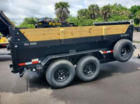 New 2026 Bandit 6X12 TANDEM AXLE 13200 LB GVWR HD DUMP TRAILER WITH RAMPS, TARP, TELESCOPIC CYLINDER, CHARGE PORT, STORAGE TRAY, BARN DOOR/SPREADER GATE OPTION