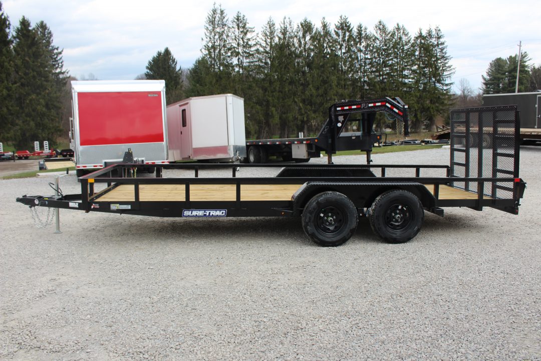 New 2026 Sure-Trac 7' x 18' Tandem Axle Tube Top Utility Trailer - 7000# GVW