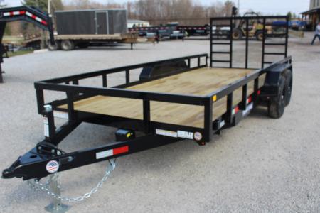 New 2026 Sure-Trac 7' x 18' Tandem Axle Tube Top Landscape Utility Trailer - 10,000# GVW