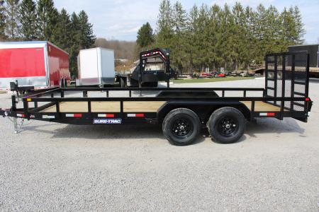 New 2026 Sure-Trac 7' x 18' Tandem Axle Tube Top Landscape Utility Trailer - 10,000# GVW