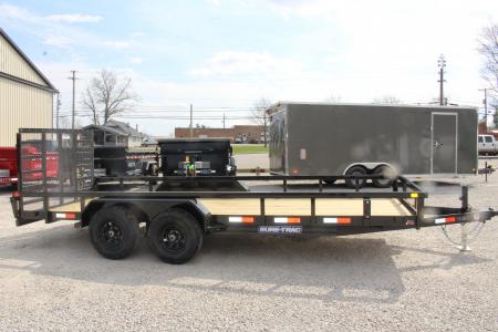 New 2026 Sure-Trac 7' x 18' Tandem Axle Tube Top Landscape Utility Trailer - 10,000# GVW